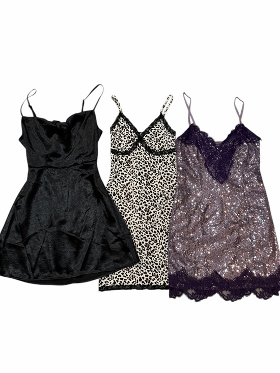 wild fable Dresses & Skirts - WILD FABLE MINI DRESS Bundle of 3 Purple Black Animal Print Size XS